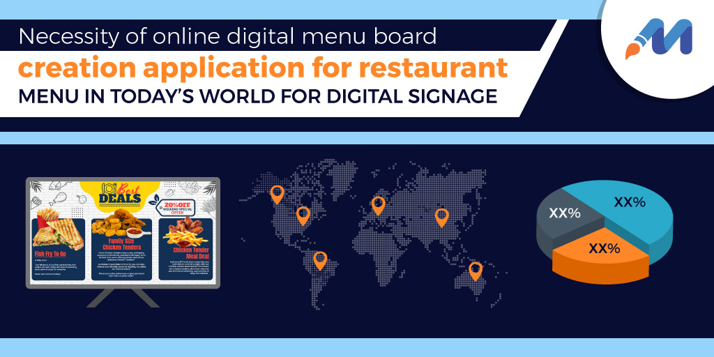 Necessity of online digital menu board creation application for restaurant menu in today’s world for digital signage