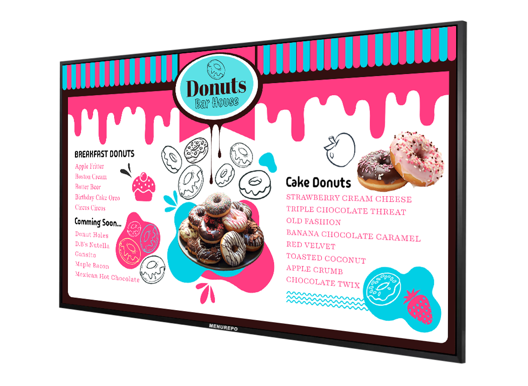 MenuRepo | Time to display some delicious donuts with MenuRepo Digital Signage