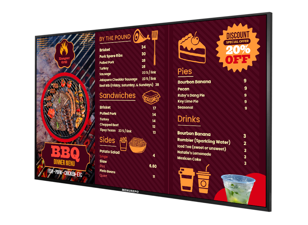 MenuRepo | Try our free trial to design your digital food menu for bbq grill restaurants