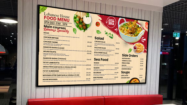 MenuRepo | Create beautiful digital signage menu content for Lebanese cuisine