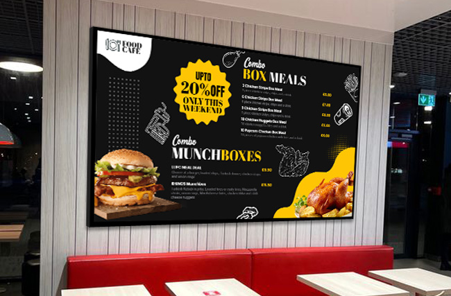 MenuRepo | Display lunch-hour deals on time with MenuRepo digital signage menu