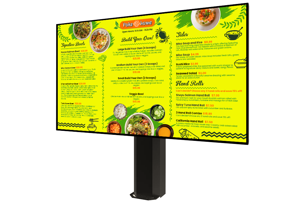 MenuRepo | Poke bowl menu designs with MenuRepo restaurant menu design tool