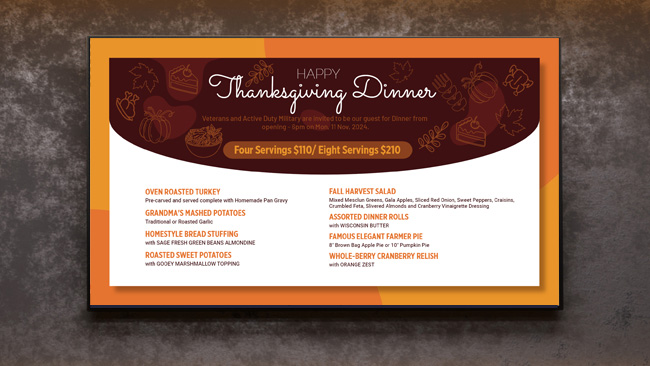 MenuRepo | Thanksgiving day-restaurant menu template