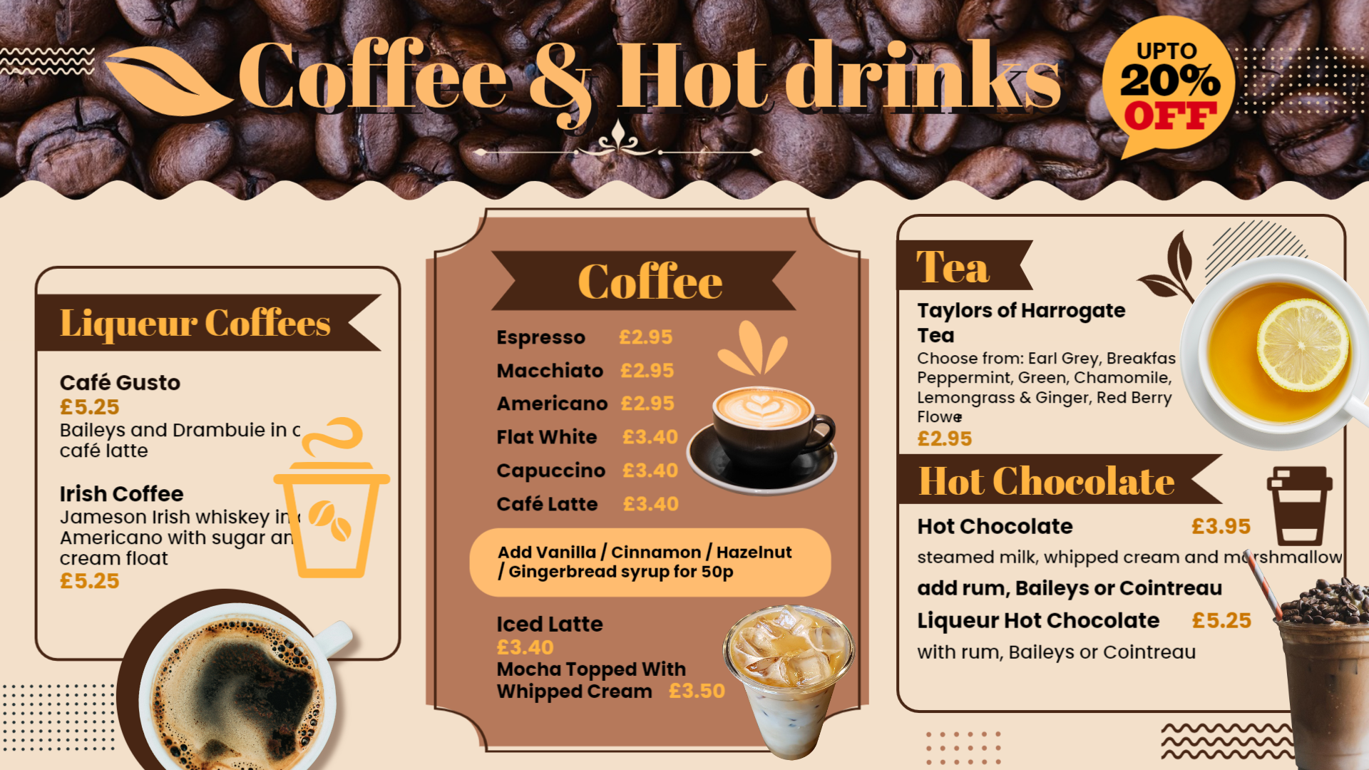 Coffee Menu