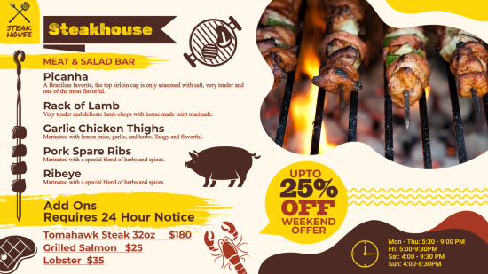 BBQ and Grill Menu