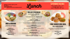 Lunch menu