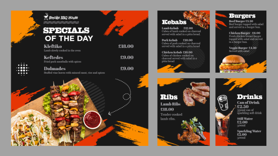 BBQ Grill Menu Design