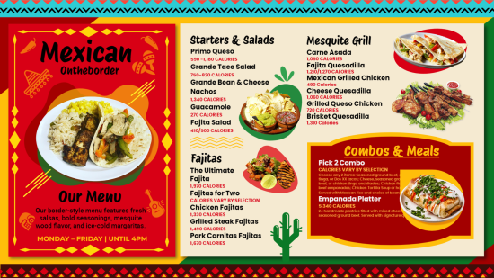 Mexican Menu Design