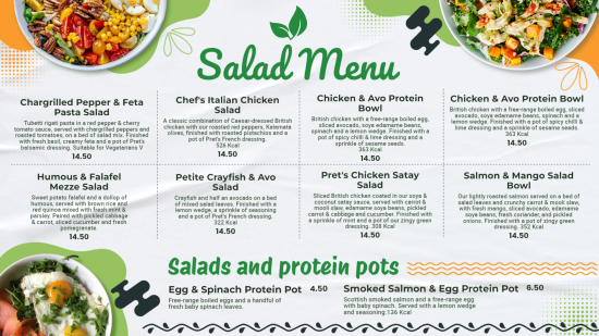 Salad Menu