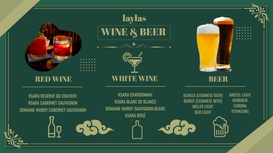 Simple Wine & Beer menu