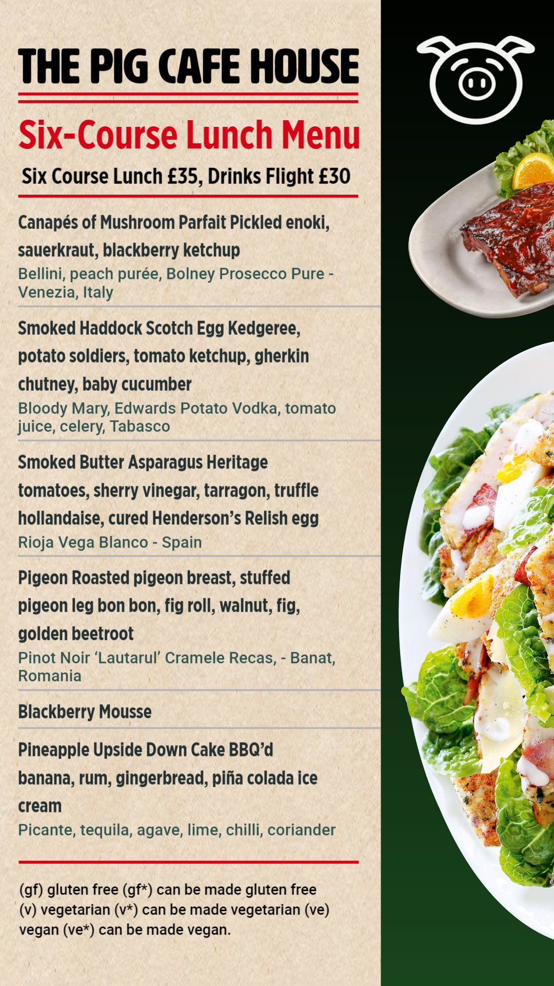 Editable Lunch digital Menu