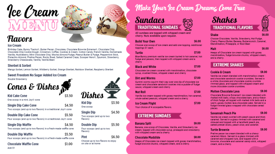 Ice Cream digital signage template