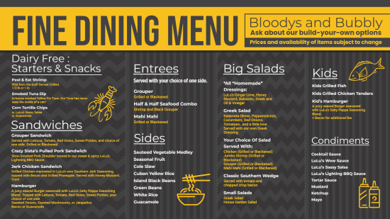 Fine Dining Retro digital menu template