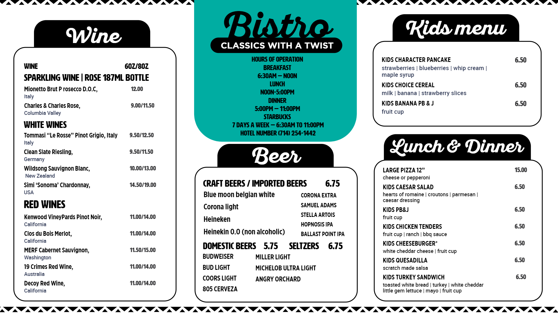 Customizable Creative Bistro Menu design