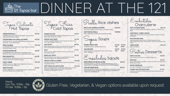 Free Dinner digital menu template