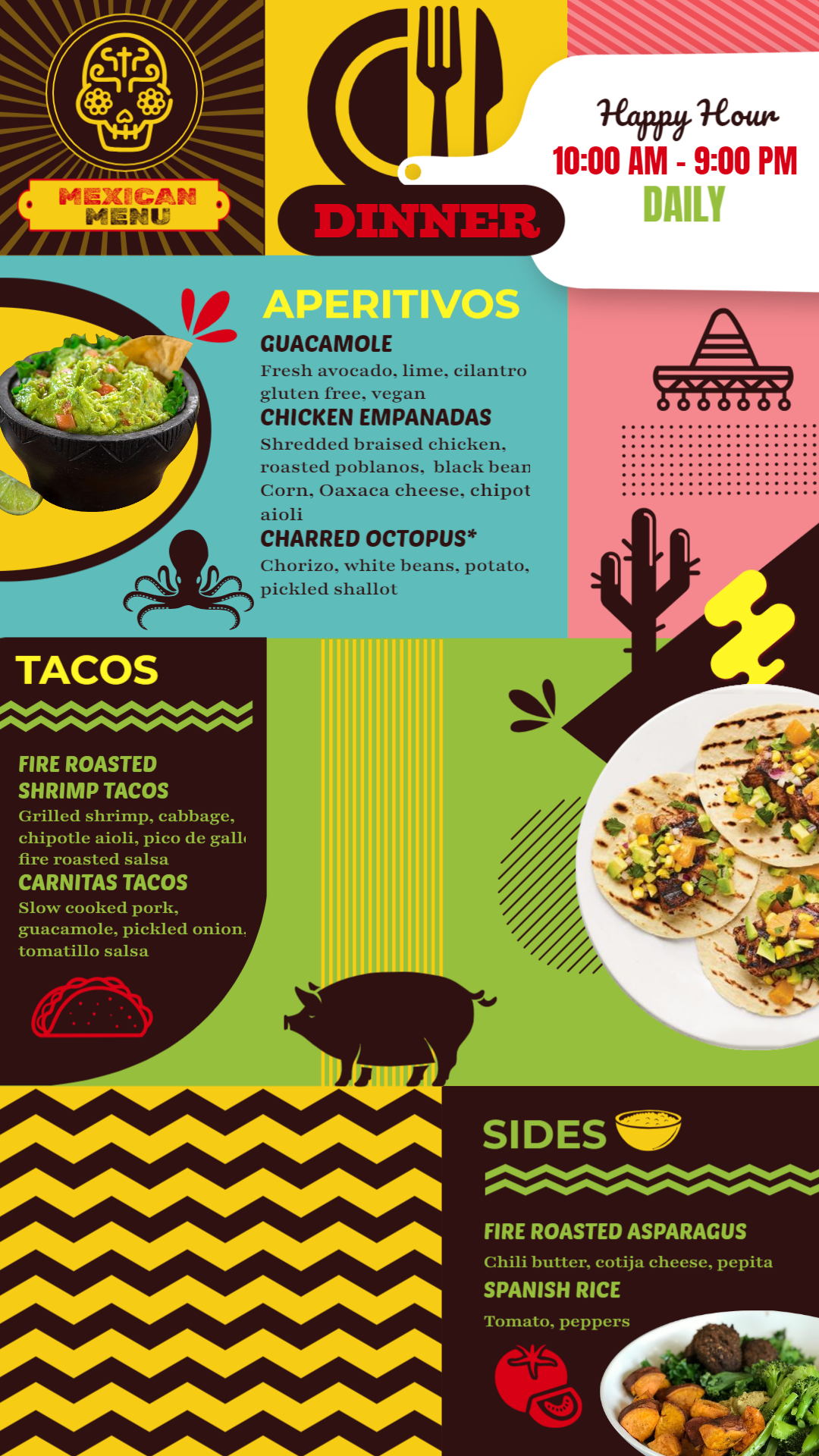 Mexican menu design