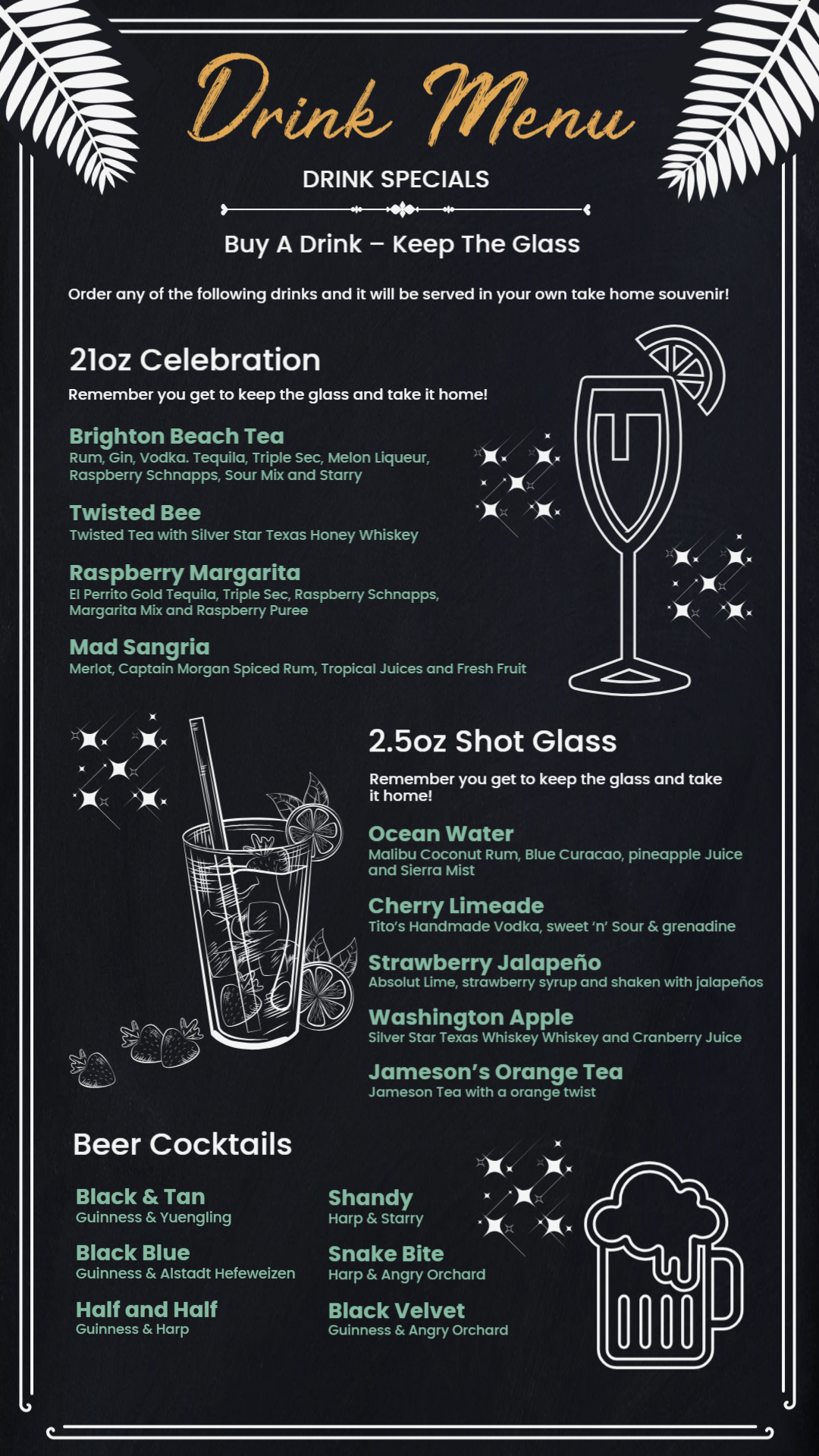 Best Drinks Menu Design by Online signage content design software