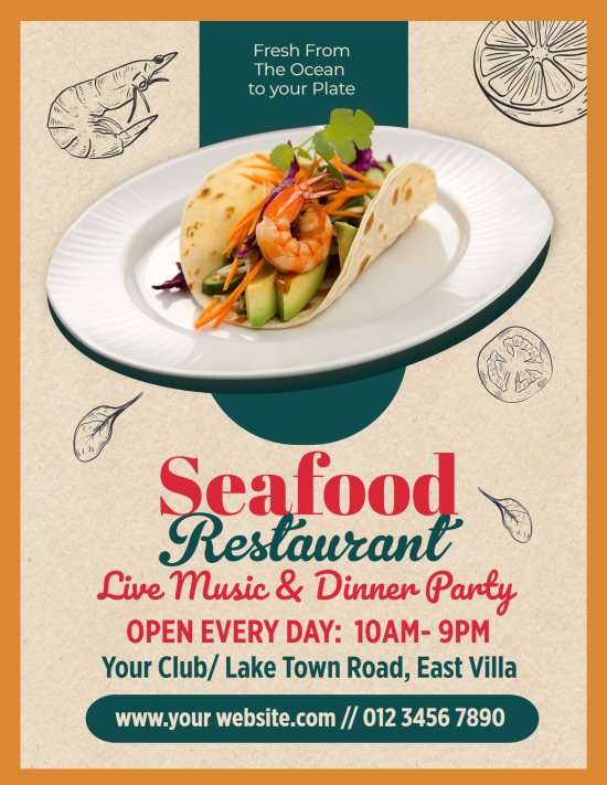 Seafood Flyer Design