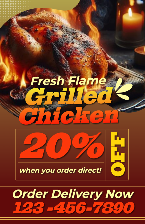 Grilled Chicken Poster Design