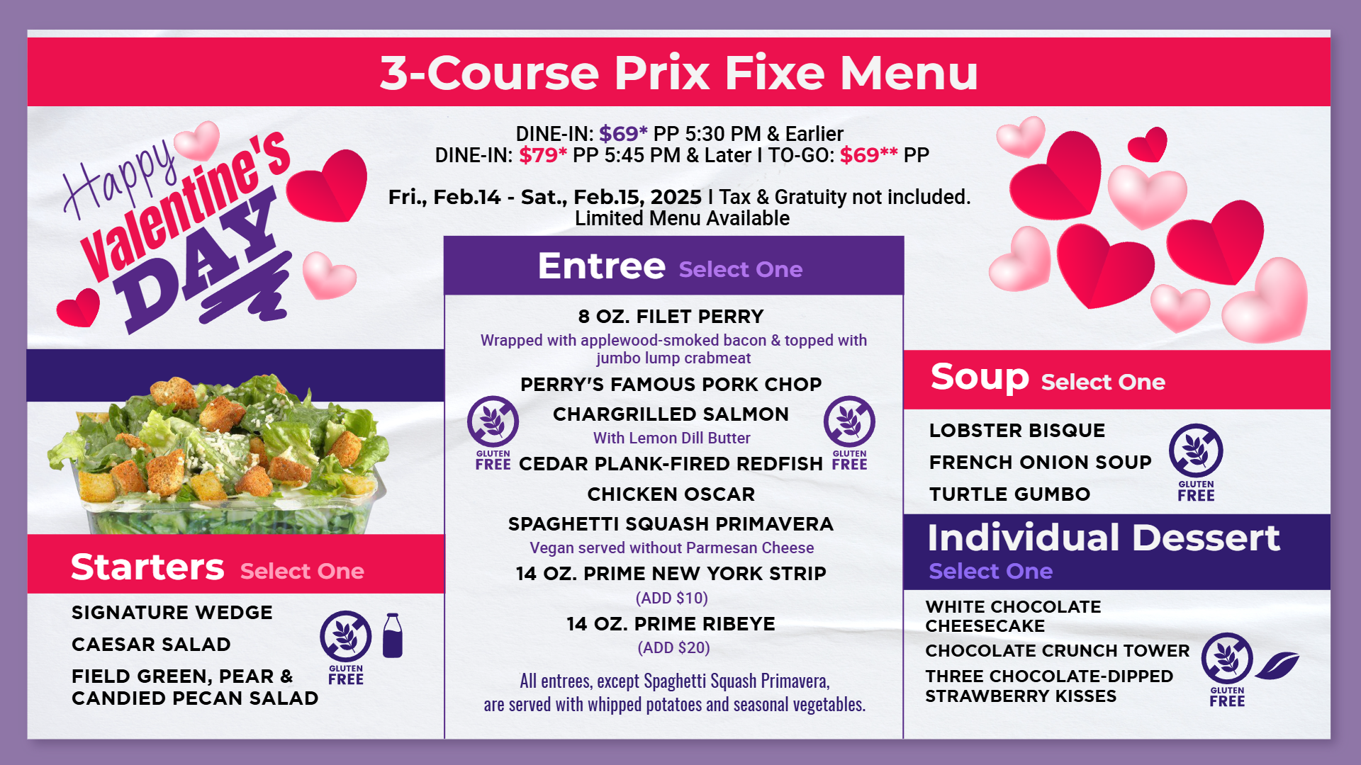 Valentine’s day digital menu template maker