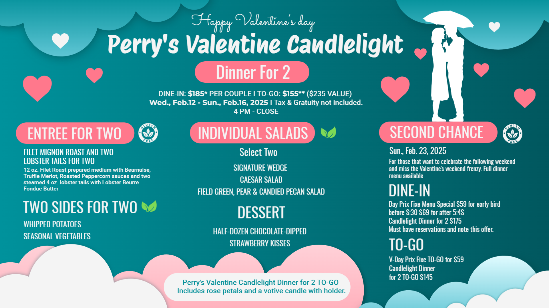 Valentine’s day Dinner Menu