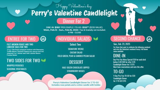 Valentine's day Dinner Menu