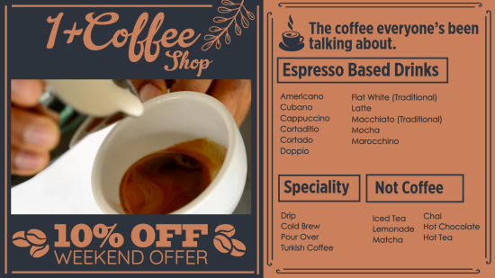 Coffee video menu